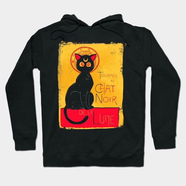 Chat Noir de la Lune Hoodie by Diha